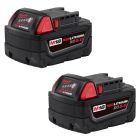 Milwaukee 48-11-1852 M18 Fuel RedLithium 18V XC 5.0Ah Extended Capacity Battery Pack, 2-Pack