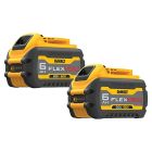 DeWalt DCB606-2 FlexVolt 20V and 60V Max 6 Ah Lithium Ion Battery Pack, 2 Piece