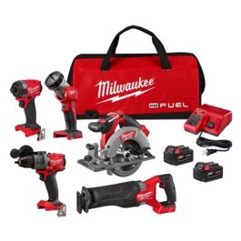 Milwaukee 3697-25 M18 Fuel 5 Tool Combo Kit | burnstools.com