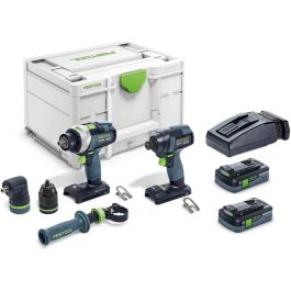 Festool 577616 TID 18 HPC I-Set TPC 18/4 18V Impact Driver and